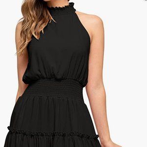 Women's Summer Sleeveless Halter  Swing Dress (NWT)